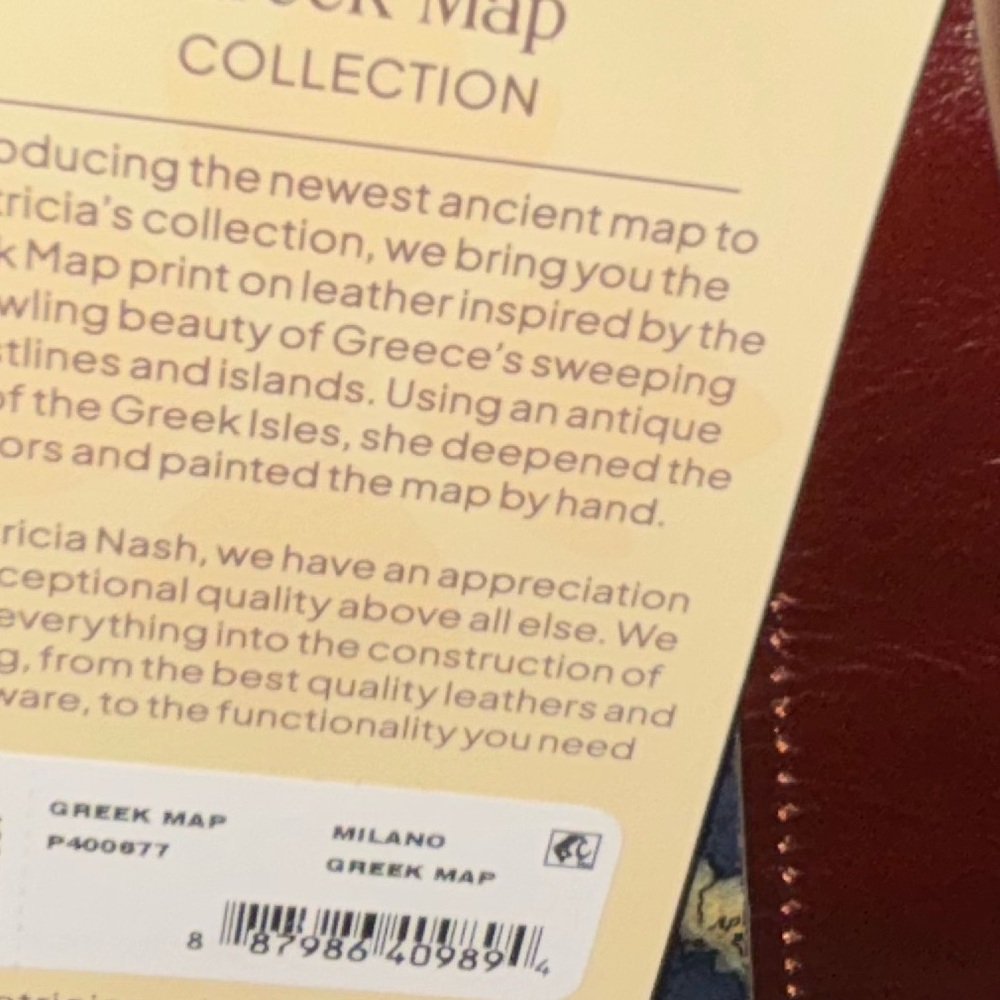 Patricia Nash Milano Weekender Duffel in Greek Map print - Picture 10 of 11
